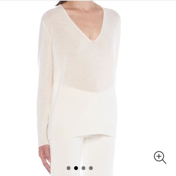 Theory Sweaters - Theory Adriana Sweater  V-neck Beige Size Large